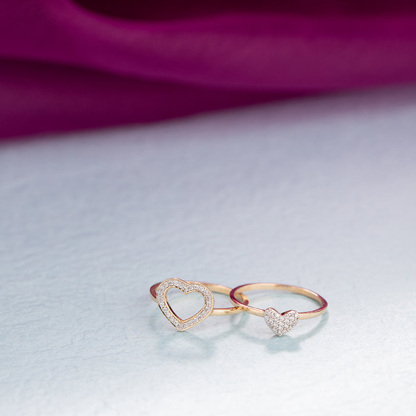 Tyra Heart Ripple 3 in 1 Diamond Ring