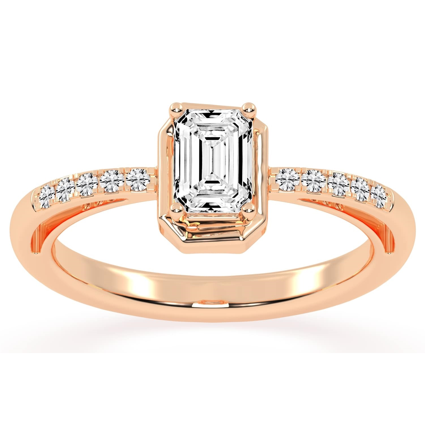 Emerald Cut Diamond Engagement Ring